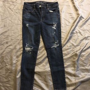 American eagle distressed super stretch jeans